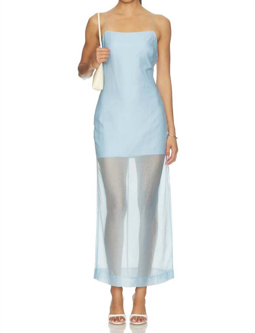 NEW AMANDA UPRICHARD jenny midi dress in baby blue